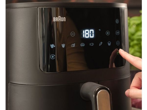 Braun MultiFry 3, Varmluftsteger, 4,3 L, 80 °C, 200 °C, Enkelt, Sort