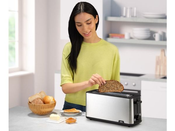 Braun HT 1610, Sort, Rustfrit stål, Plast, Rustfrit stål, Knapper, Drejelig, 1030 W, 25 cm, 454 mm