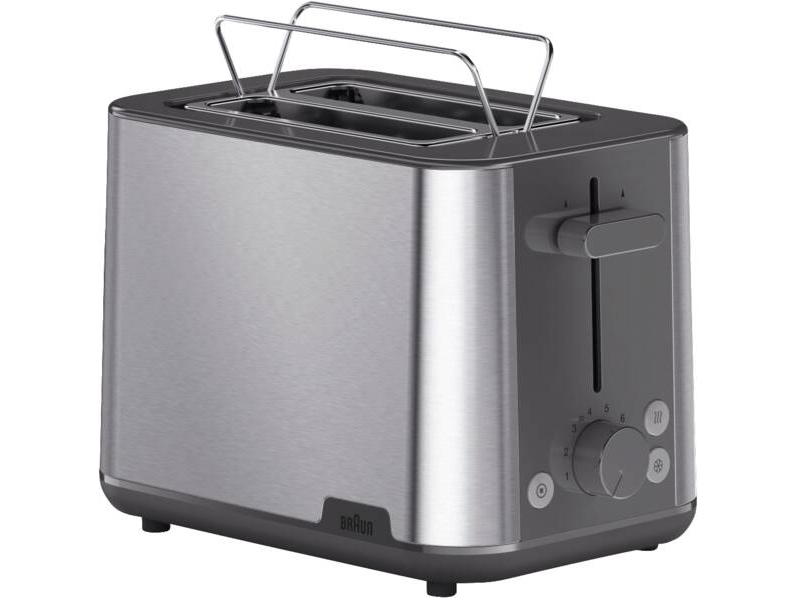 Brødrister PurShine HT 1510 GY (rustfrit stål/grå, 900 watt, til 2 skiver toast)