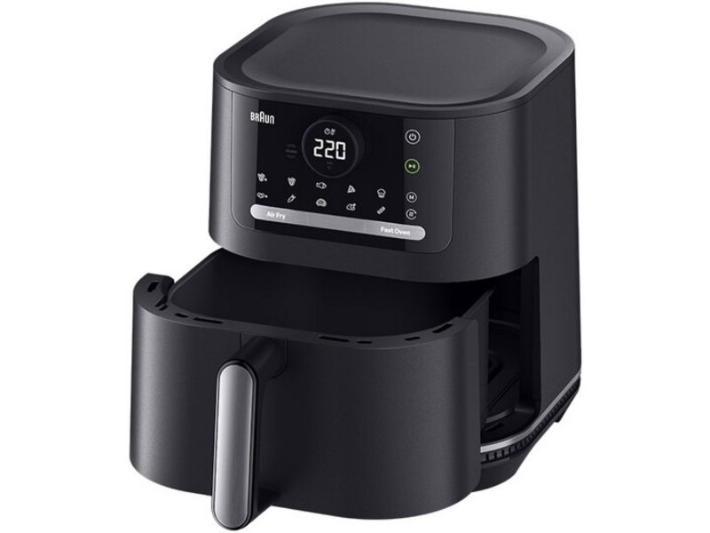 Braun HF5050, Varmluftsteger, 6 L, 80 °C, 220 °C, Enkelt, Sort, Grå