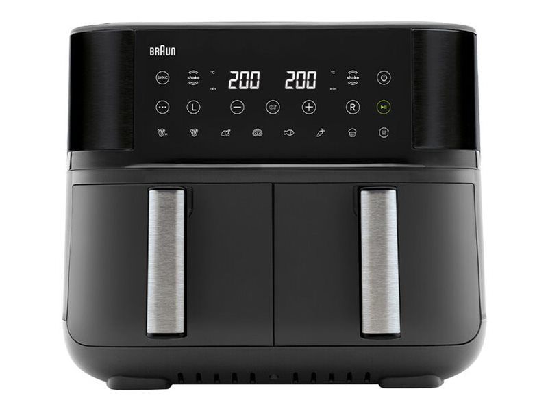 Braun TwinCook 3 TD 3030 - Dobbelt varmluftssteger - 8 liter - 2.85 kW - sort billede 1