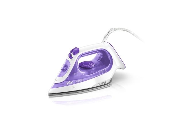 Braun TexStyle 3 SI3042VI, Dampstrygejern, Keramisk strygesål, 2 m, 160 g/min, Lilla, Sølv, Hvid, 0,27 L billede 4