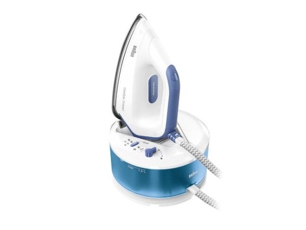 Braun CareStyle Compact IS 2143 - Dampstrygejern med automatisk afbrydelse - såleplade: EloxalPlus FreeGlide 3D - 2400 W - hvid/blå billede 2