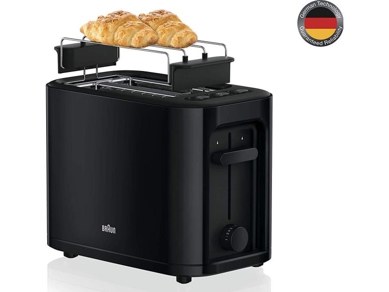 Braun PurEase HT3010 BK - Brødrister - 2 skive - 2 Holdere - sort billede 4
