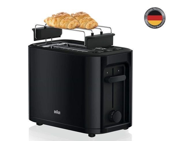 Braun PurEase HT3010 BK - Brødrister - 2 skive - 2 Holdere - sort