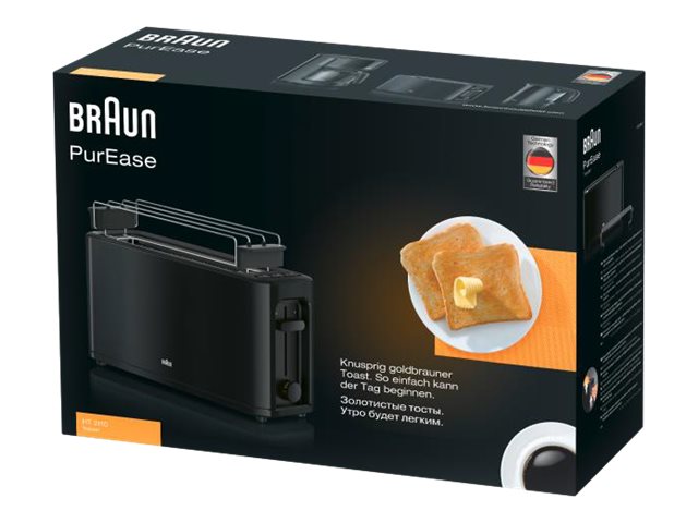 Braun Brødrister PurEase HT3110BK - toaster - black