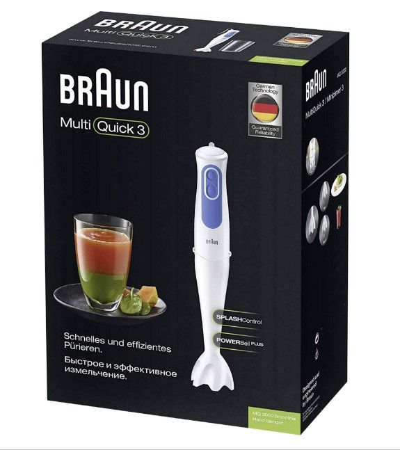 Braun Multiquick 3 MQ 3000 Smoothie - Stavblender - 700 W - hvid/blå billede 1