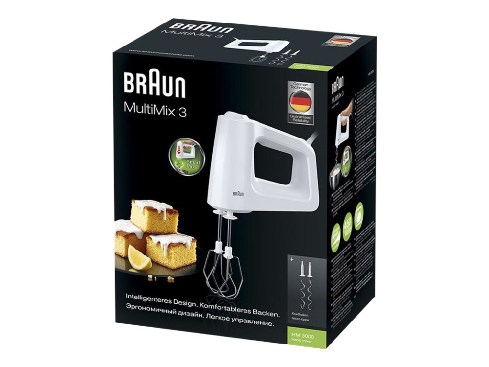 Braun Håndmixer HM 3000 WH - 450 W