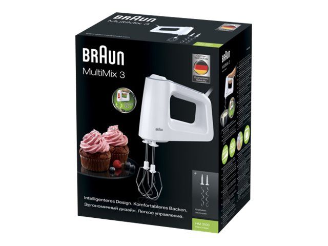 Braun MultiMix 3 HM 3100 WH - Håndmixer - 500 W - hvid billede 1