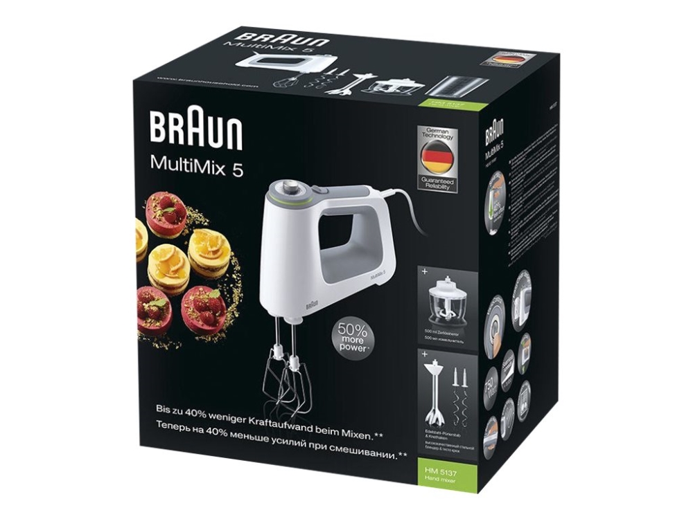 Braun Håndmixer MultiMix 5 HM 5137 WH - 750 W billede 1