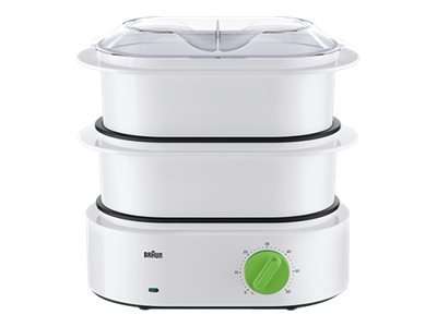 Braun Tribute Collection FS 3000 - Dampkoger - 850 W - hvid/grøn