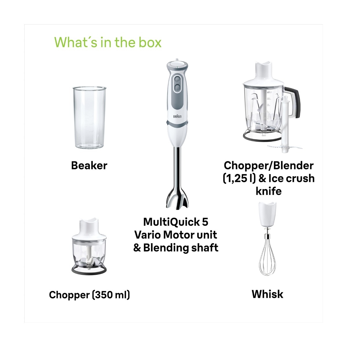 Braun MultiQuick 5 Vario MQ5245WH stavblender