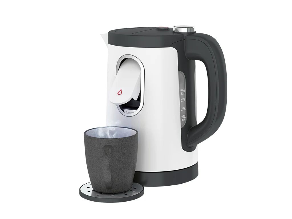 Laica Dual Flo electric kettle 1.5 L 2400 W Grey, White billede 2