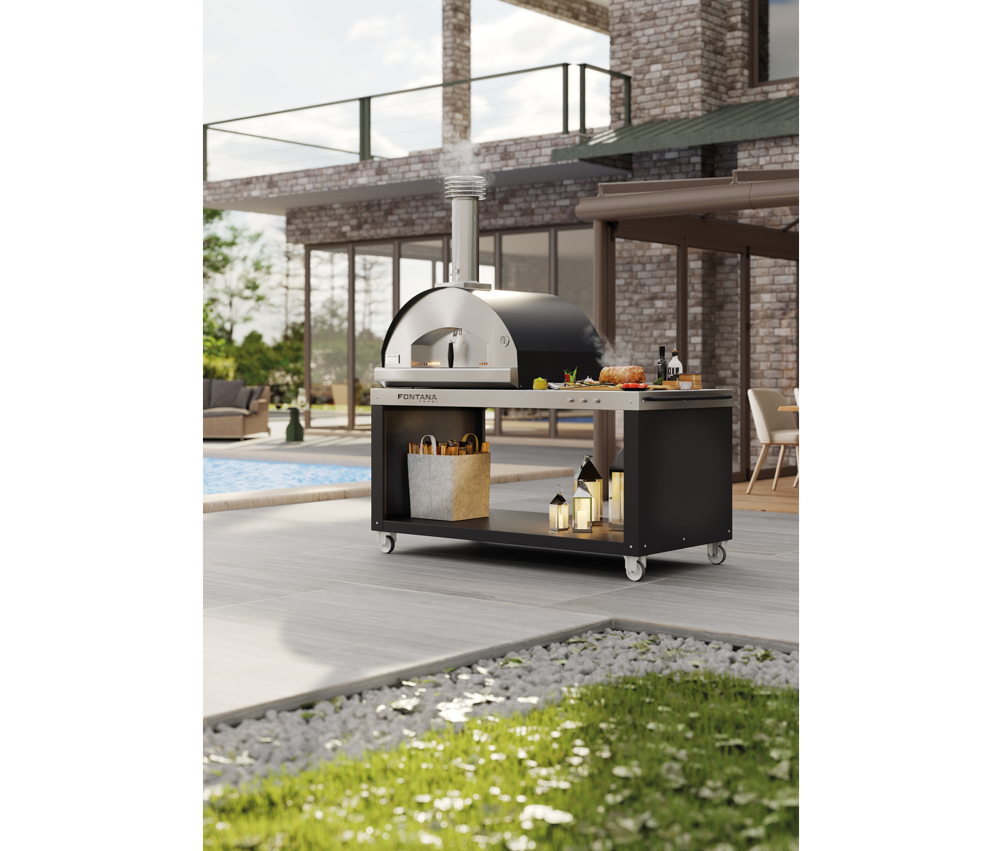 Fontana Margherita Wood - Tabletop Model (Antracite) Pizzaovn