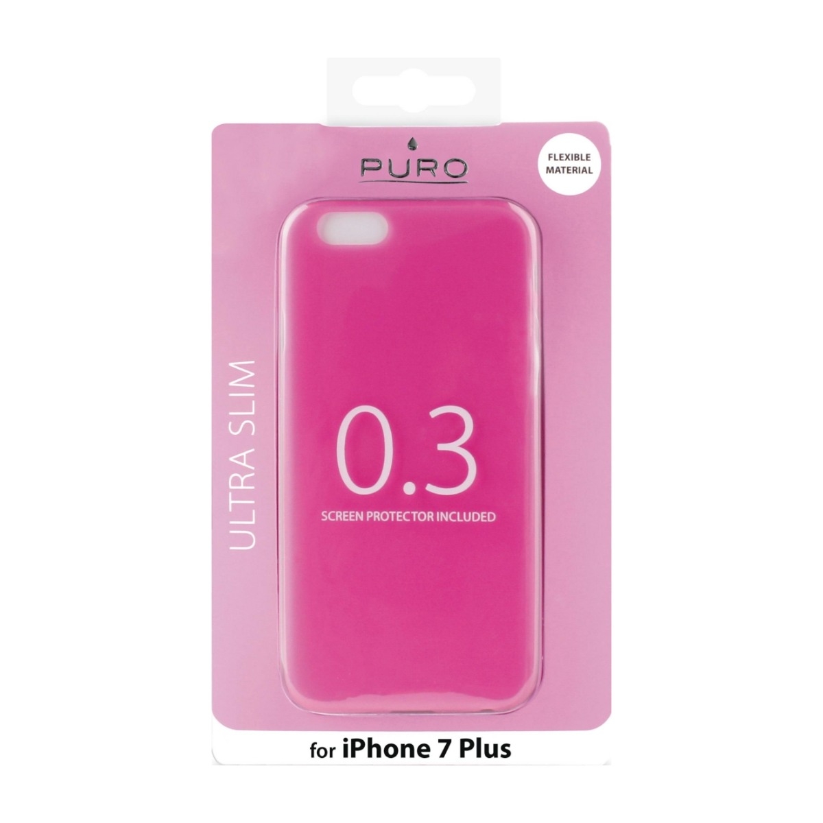 Puro 0.3 Cover iPhone 7 Plus, pink billede 2
