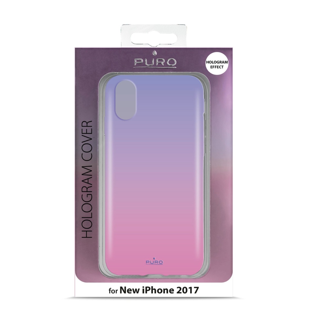 Puro Hologram Crystal Cover iPhone X/XS pnk billede 2