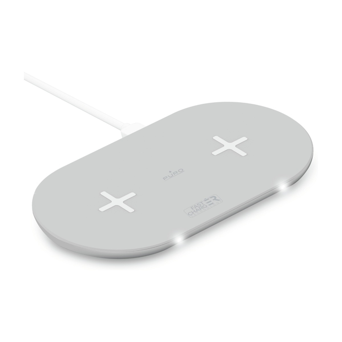 PURO QI DUAL TRÅDLØS OPLADER WH billede 1