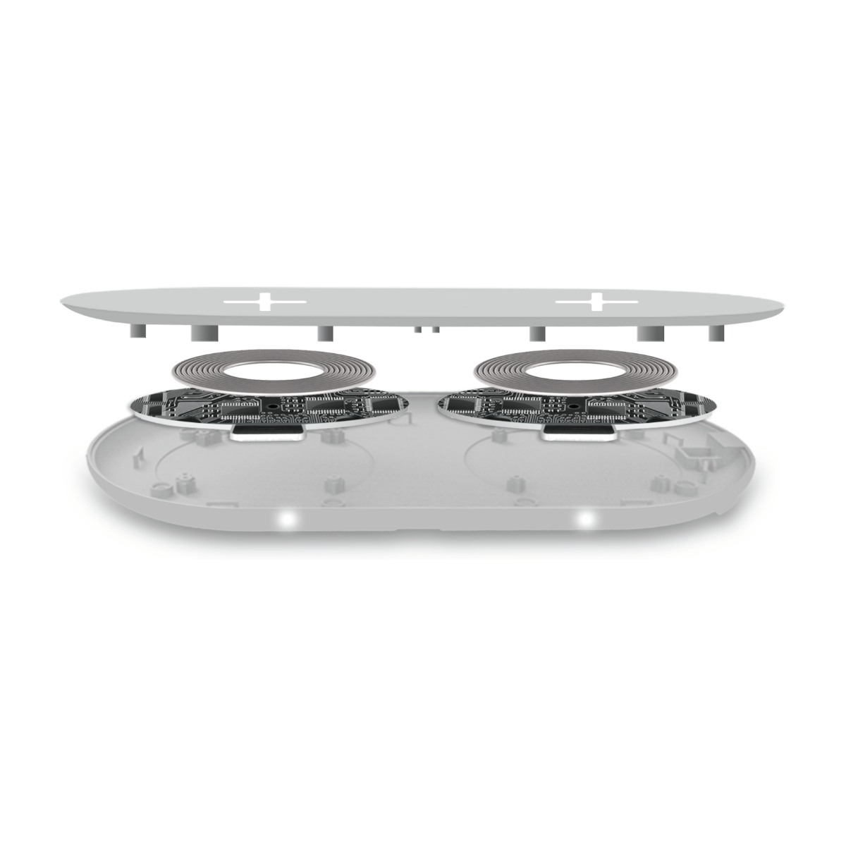 PURO QI DUAL TRÅDLØS OPLADER WH billede 3