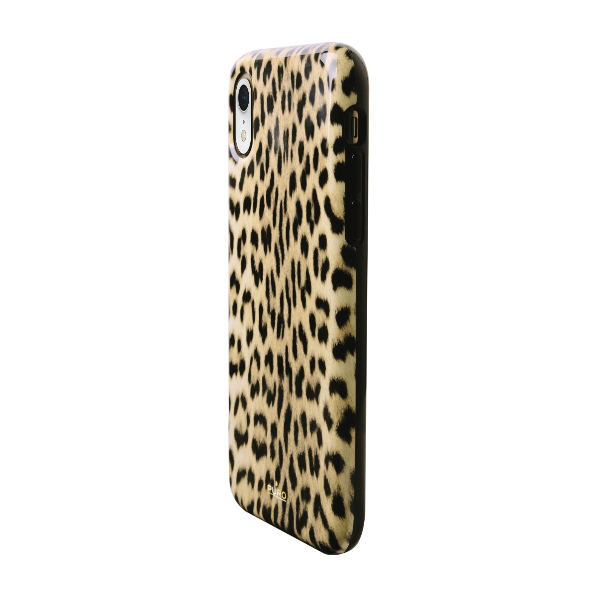Puro Stødsikkert Leopard Cover iPhone Xr, sort billede 3
