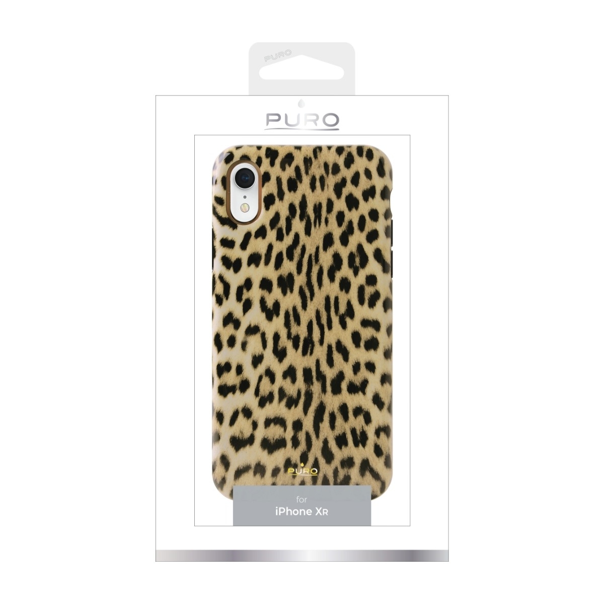 Puro Stødsikkert Leopard Cover iPhone Xr, sort billede 2