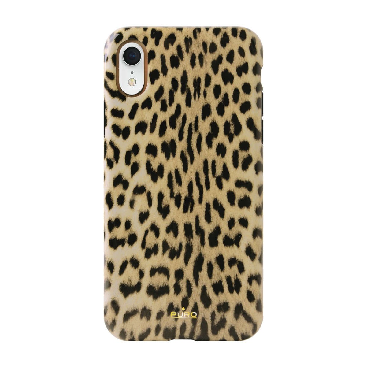 Puro Stødsikkert Leopard Cover iPhone Xr, sort billede 1