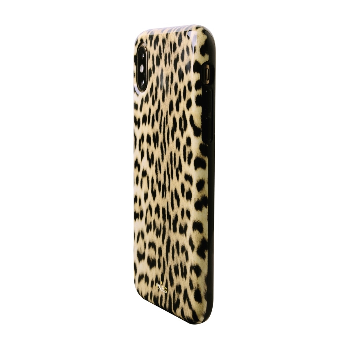 Puro Stødsikkert Leopard Cover iPhone Xr, sort billede 4