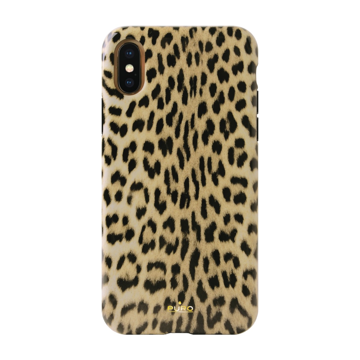 Puro Stødsikkert Leopard Cover iPhone Xr, sort billede 1