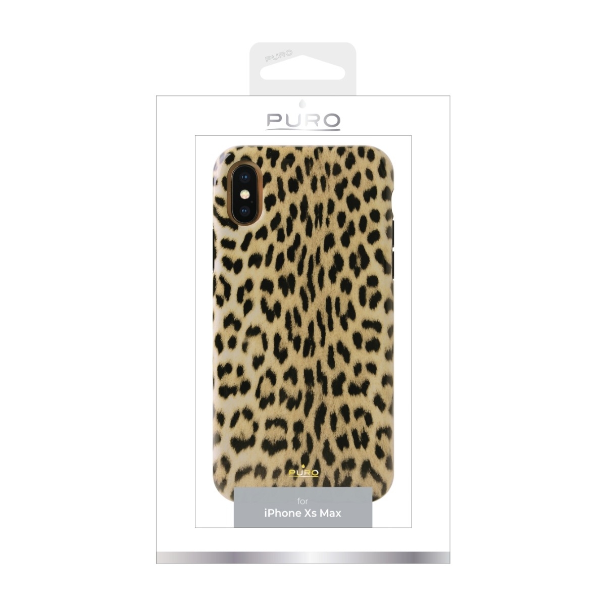 Puro Stødsikkert Leopard Cover iPhone Xr, sort billede 2