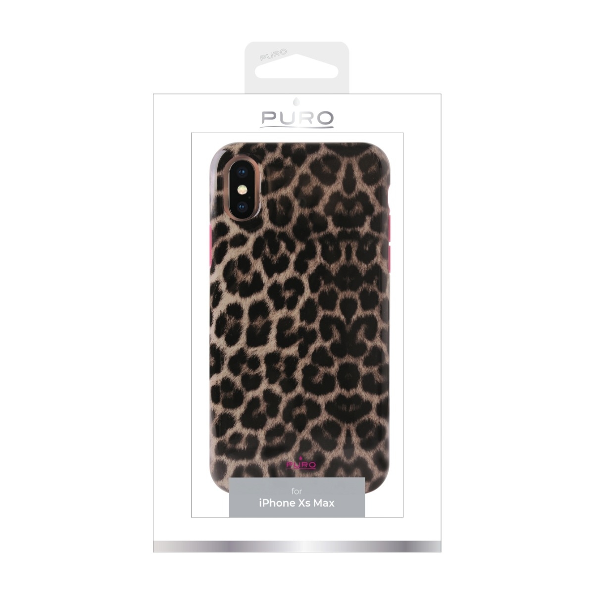 Puro Stødsikkert Leopard Cover iPhone Xr, lyserød billede 2