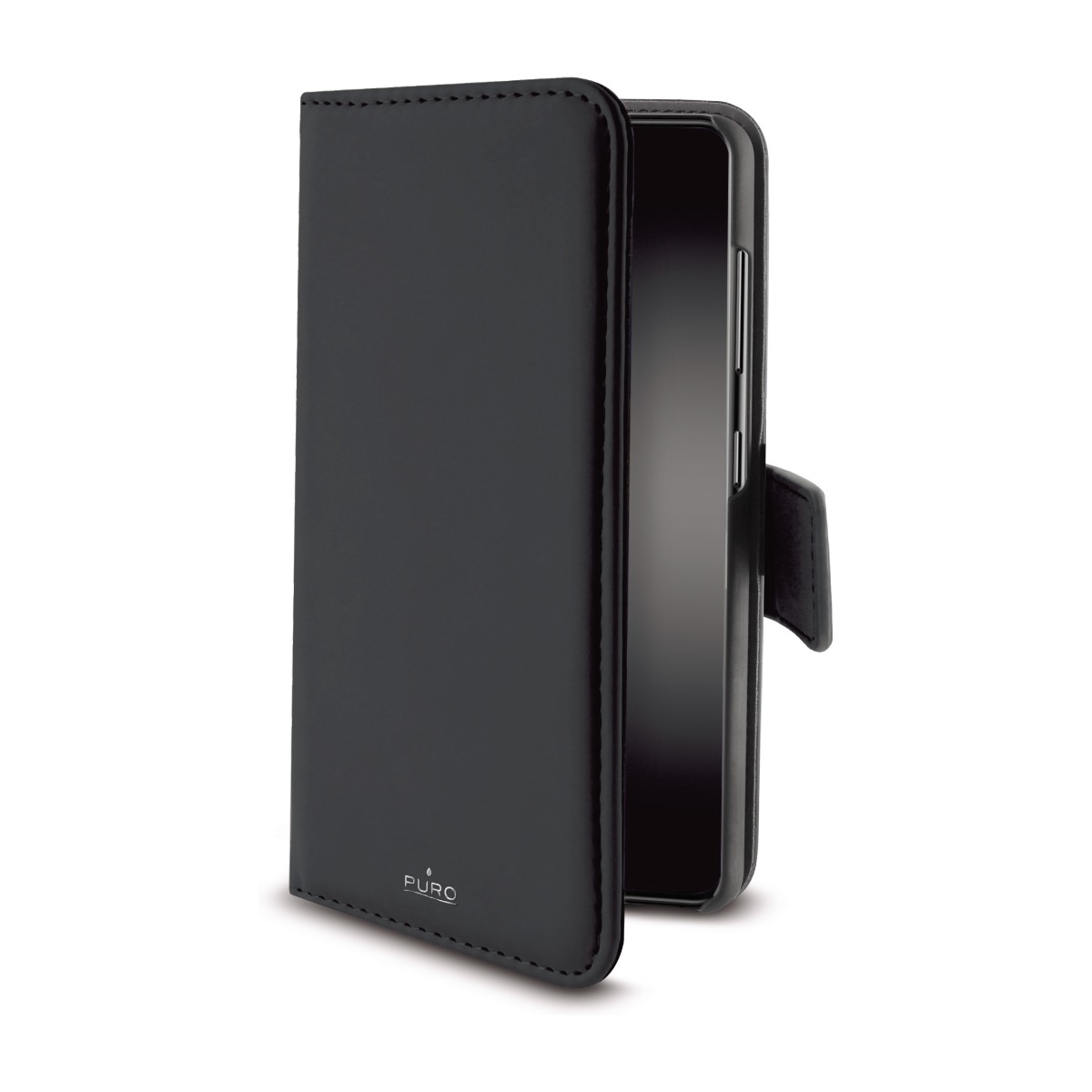 Puro Wallet Eco-Leath 2IN1 Samsung Galaxy A21S tegnebogscover, sort billede 3