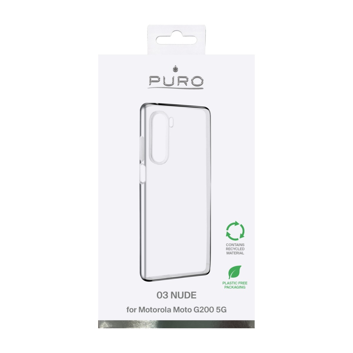 Puro Motorola Moto G200 5G 0.3 Nude Cover, gennemsigtigt billede 2