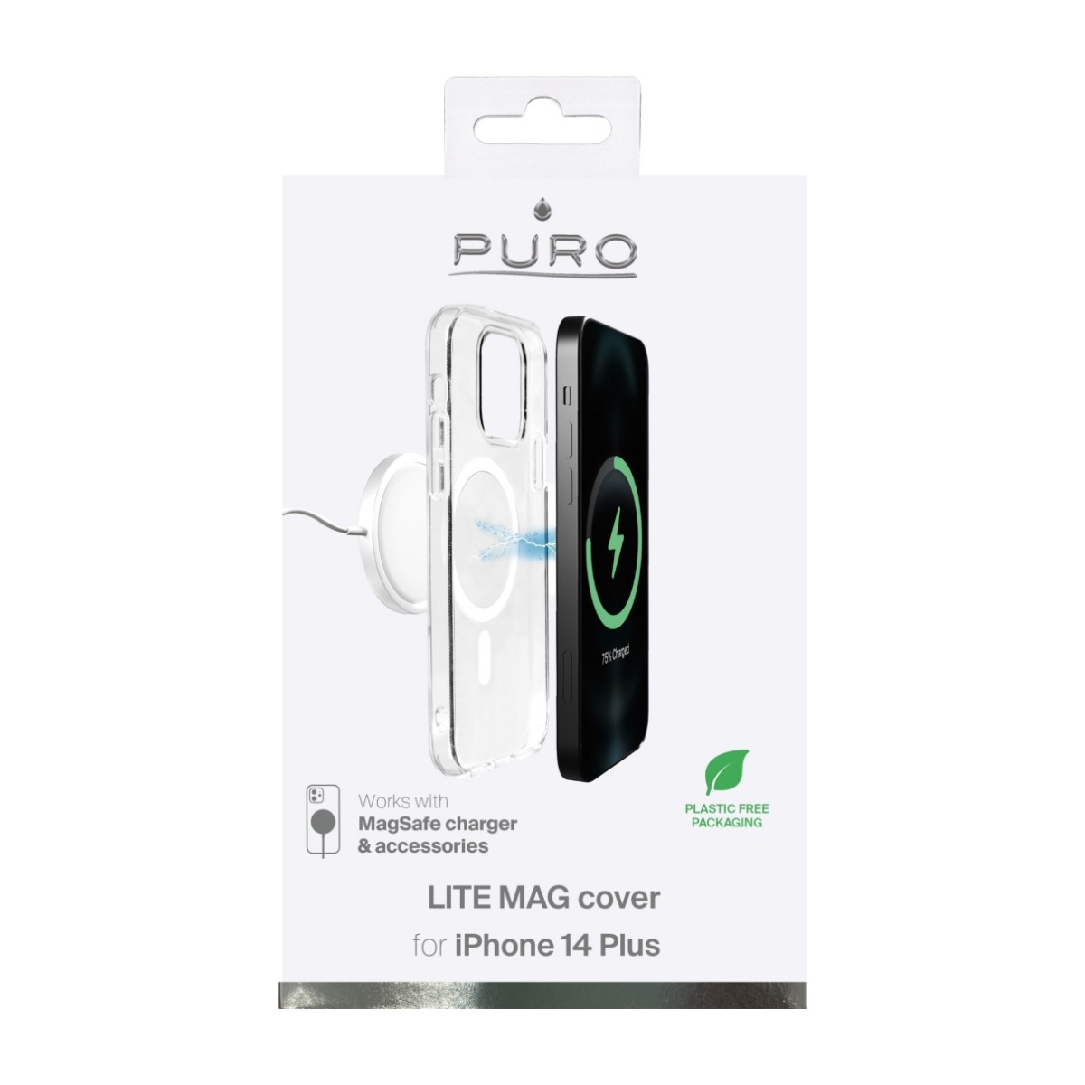 Puro iPhone 14 Plus Lite Mag Cover Tpu, gennemsigtigt billede 4