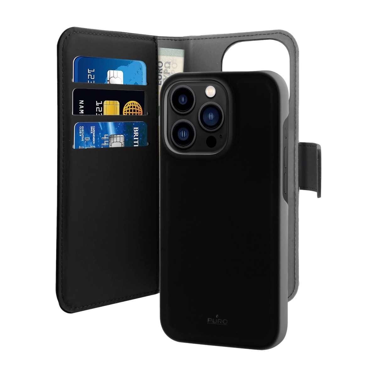 Puro iPhone 14 Pro Max økolæder Cover, sort billede 1