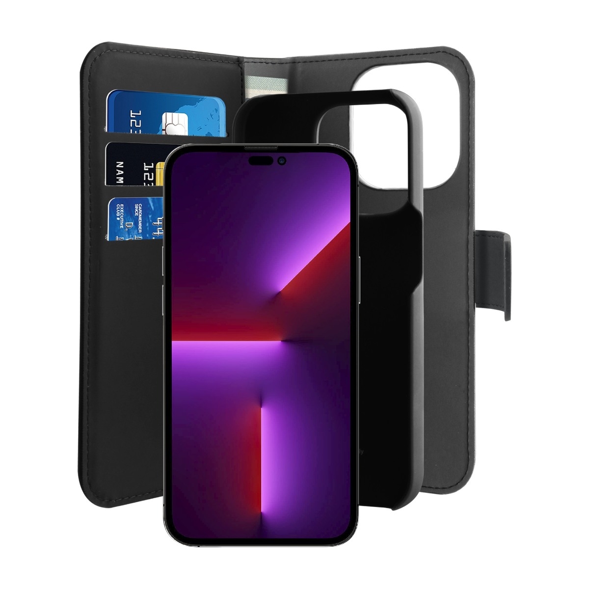 Puro iPhone 14 Pro Max økolæder Cover, sort billede 2
