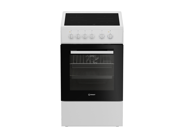 Viryklė INDESIT Cooker | I5V8PMW | Hob type Ceramic | Oven type Electric | Baltas | Plotis 50 cm | Gylis 60 cm | 55 L