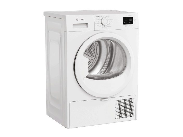 Indesit C YSD 83D WW EE, Fritstående, Front-læsning, Varmepumpe, Hvid, Dreje, 93 L
