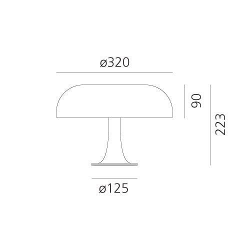 Nessino Bianco hvid bordlampe billede 2