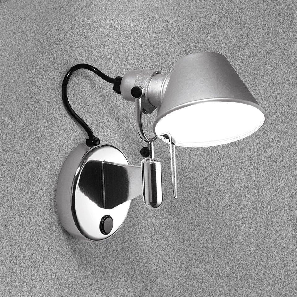 Tolomeo Micro Faretto aluminium væglampe m. kontakt billede 1