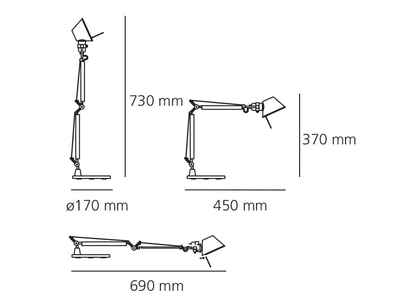 Tolomeo Micro blå bordlampe billede 2