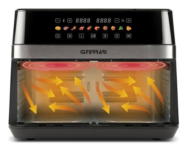 G3 Ferrari G10223, Varmluftsteger, 12 L, 2,8 kg, 60 °C, 200 °C, Dobbelt