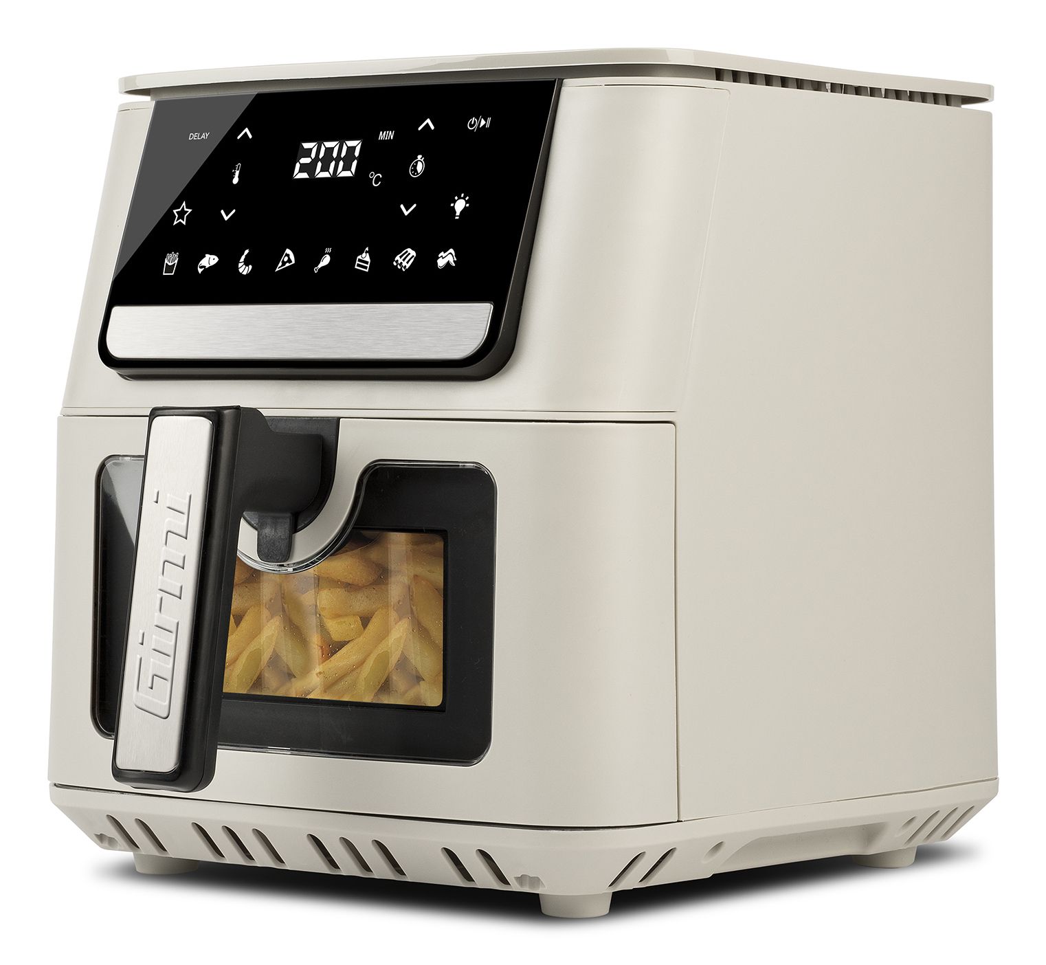 Girmi Ecofrit Crisp Enkelt 6,5 L Enkeltstående 1700 W Varmluftsteger Beige, Sort billede 1