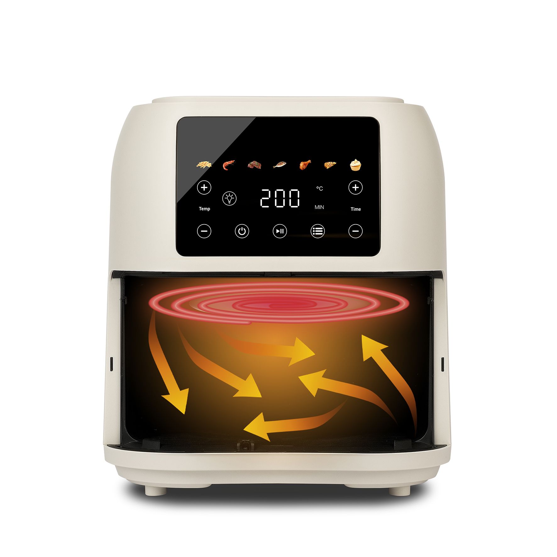 Girmi FG9201 frituregryde Enkelt 8 L Enkeltstående 1700 W Varmluftsteger Hvid billede 3