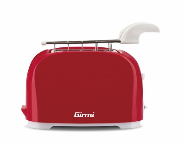 Girmi TP1102, 2 skive(r), Rød, Hvid, Plast, Knapper, Niveau, Dreje, 800 W, 230 V