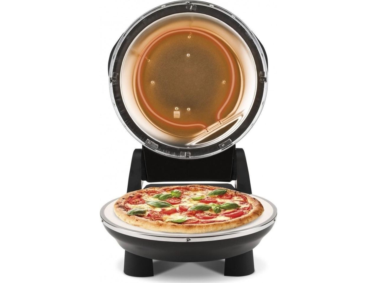 G3 Ferrari Pizzeria Snack Napoletana, 1 pizza(er), 31 cm, 400 °C, Sort, Sten, 1200 W