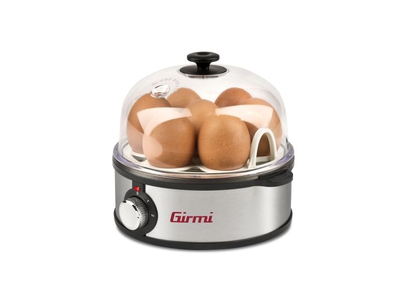 Girmi CU25, 7 æg, Rustfrit stål, Dreje, Sort, Rustfrit stål, Transparent, 360 W, 220 - 240 V