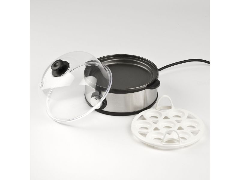 Girmi CU25, 7 æg, Rustfrit stål, Dreje, Sort, Rustfrit stål, Transparent, 360 W, 220 - 240 V