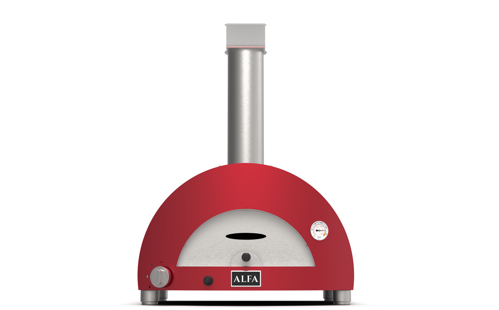 Alfa Forni Forno Moderno Line  1 Pizza Gas Antique Red Pizzaovn