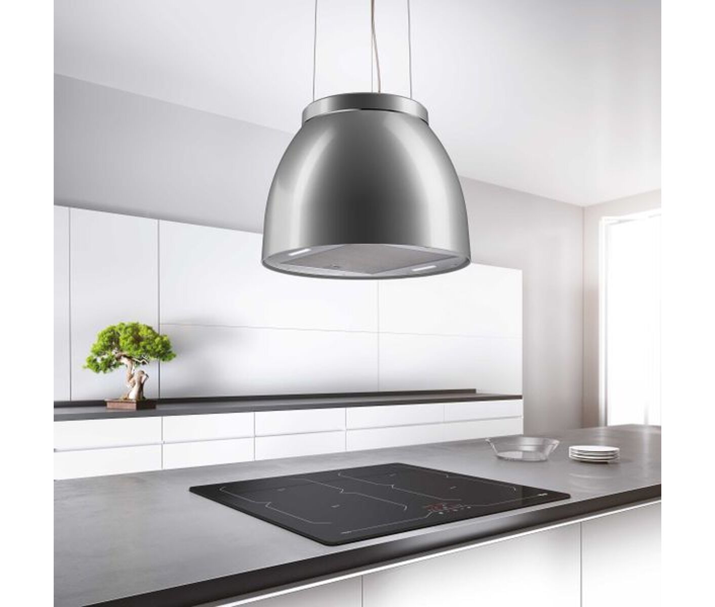 Eico Luna Aluminum - Link-2 Wirehængt Emhætte billede 2