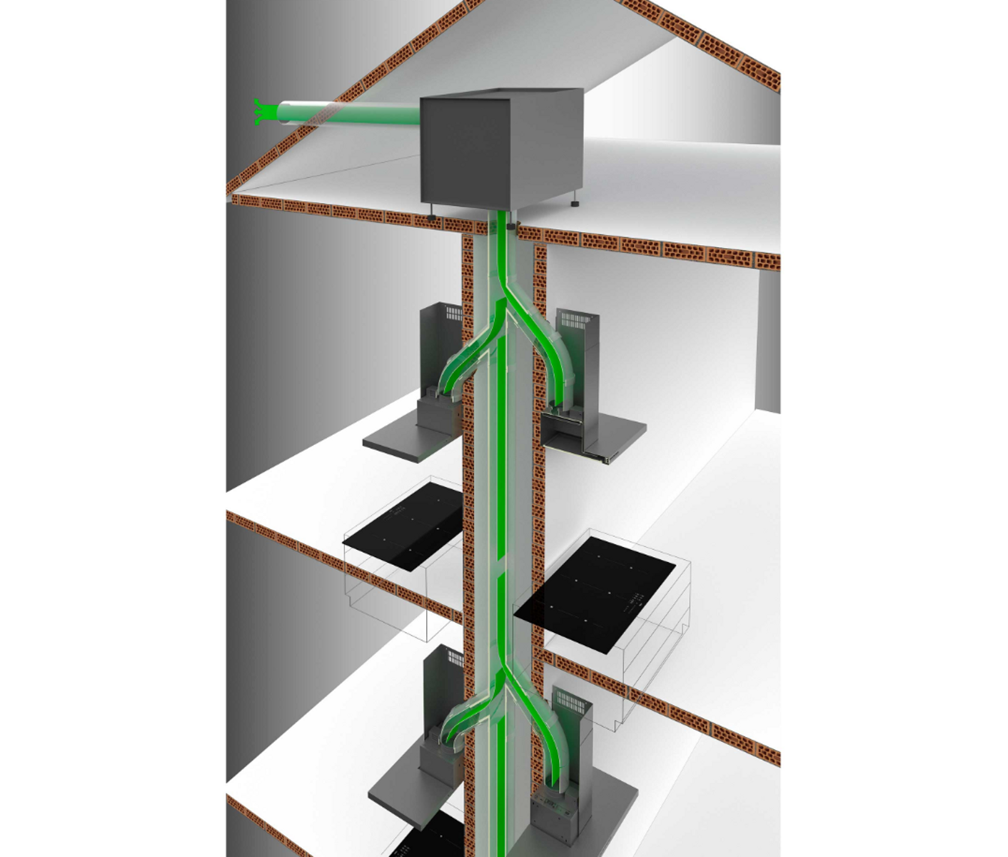 Eico Bern P 60 X Cv Emhætte Til Centralventilation billede 1