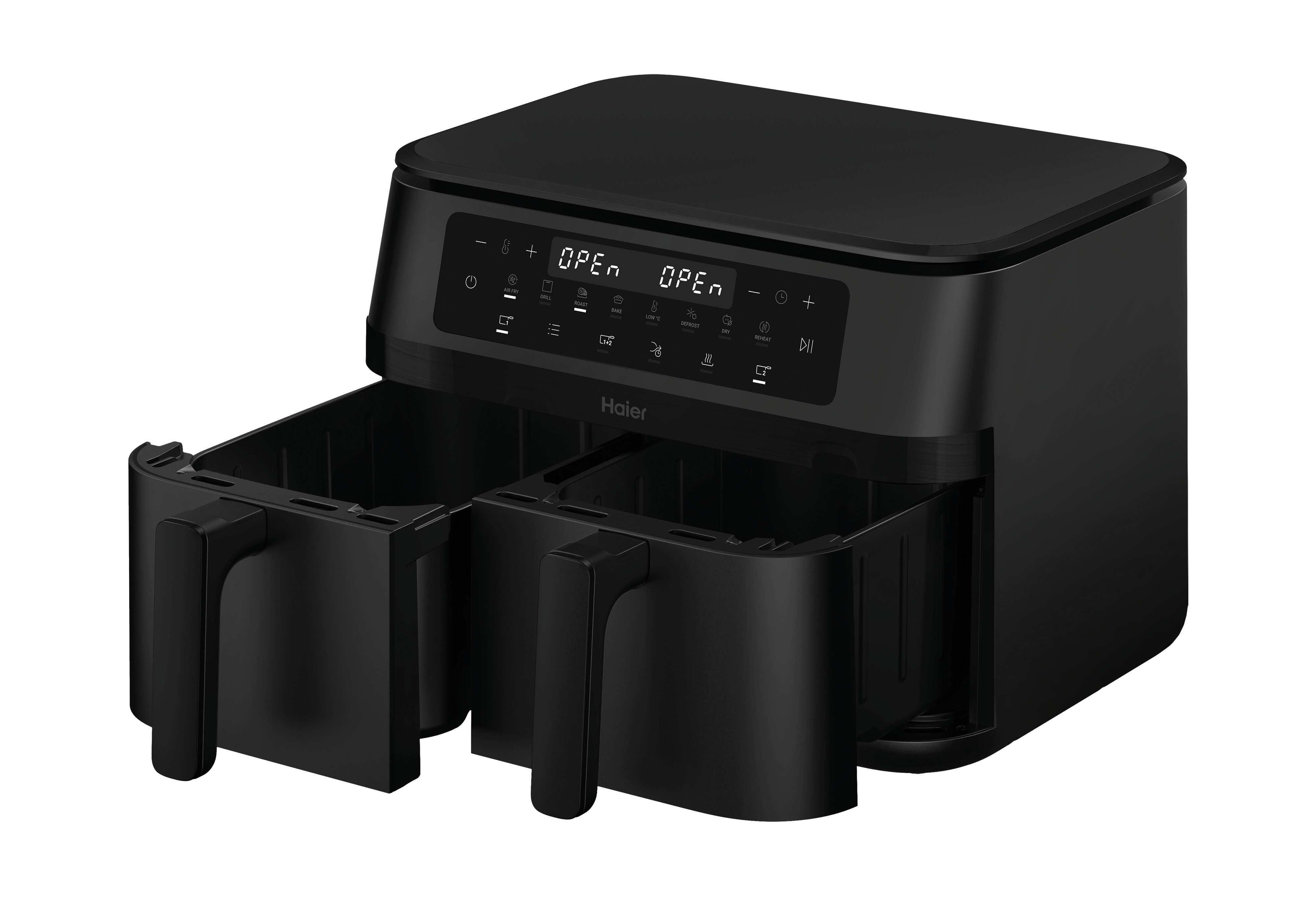 Haier I-Master Series 3 HAF3AD 011, Varmluftsteger, 11,5 L, 60 °C, 200 °C, Dobbelt, Sort billede 3